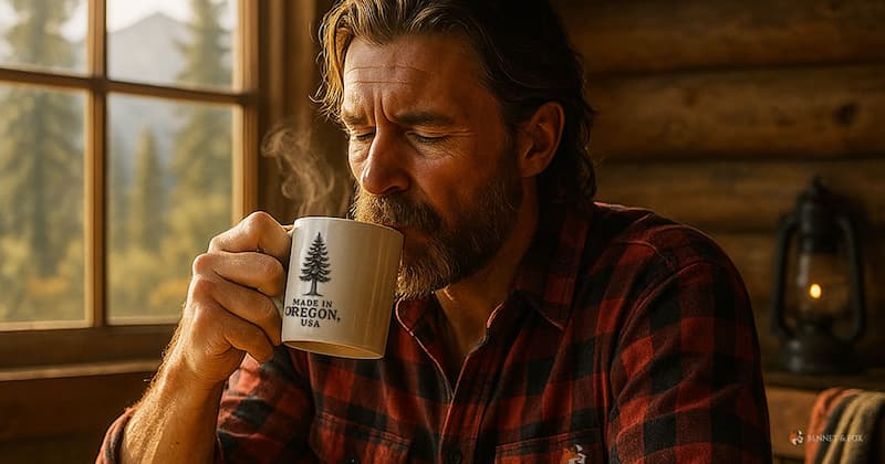 Caneca Oregon Bennet & Fox em cerâmica esmaltada, 325 ml